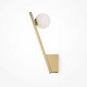 Lampada da parete con struttura moderna in metallo e diffusore in vetro opalino