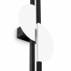 Lampada da parete dx moderna in alluminio con doppio diffusore a led