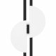 Lampada da parete dx moderna in alluminio con doppio diffusore a led