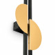 Lampada da parete dx moderna in alluminio con doppio diffusore a led