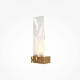 Lampada da parete in metallo con diffusore in acrilico a led