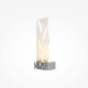 Lampada da parete in metallo con diffusore in acrilico a led