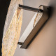 Lampada da parete in metallo e diffusore in acrilico a led dimmerabile