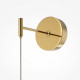 Lampada da parete in metallo e diffusore in vetro con LED dal design moderno
