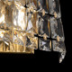Lampada da parete in stile classico in metallo con pendenti in vetro