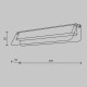 Lampada da parete lineare con diffusore a led