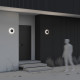 Lampada da parete per esterno a led con struttura in alluminio grande