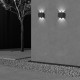 Lampada da parete per esterno a LED struttura in alluminio dal design moderno