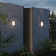 Lampada da parete per esterno in alluminio e diffusore a LED in acrilico