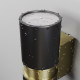 Lampada da parete per esterno in metallo e doppio diffusore in vetro