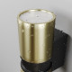 Lampada da parete per esterno in metallo e doppio diffusore in vetro