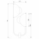 Lampada da parete sx in metallo dal design moderno