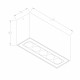Lampada da soffitto a LED per esterni struttura in metallo e diffusore in vetro