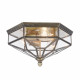 Lampada da Soffitto classica struttura in metallo e diffusore in vetro