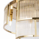 Lampada da soffitto con struttura moderna in metallo e diffusore in vetro