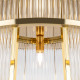 Lampada da soffitto con struttura moderna in metallo e diffusore in vetro