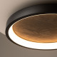 Lampada da soffitto grande rotonda in metallo con diffusore a led