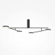 Lampada da soffitto in metallo con 4 diffusori a led dal design moderno