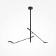 Lampada da soffitto in metallo con due diffusori a led dal design moderno
