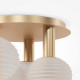 Lampada da soffitto moderna con struttura in metallo e 3 diffusori in vetro