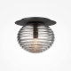 Lampada da soffitto moderna con struttura in metallo e diffusore in vetro