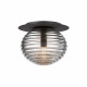 Lampada da soffitto moderna con struttura in metallo e diffusore in vetro