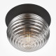Lampada da soffitto moderna con struttura in metallo e diffusore in vetro