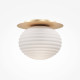 Lampada da soffitto moderna con struttura in metallo e diffusore in vetro