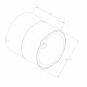 Lampada da soffitto per esterno a LED in metallo rotondo e diffusore in vetro