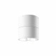 Lampada da soffitto per esterno a LED in metallo rotondo e diffusore in vetro
