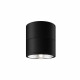 Lampada da soffitto per esterno a LED in metallo rotondo e diffusore in vetro