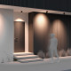 Lampada da soffitto per esterno a LED in metallo rotondo e diffusore in vetro