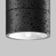 Lampada da soffitto per esterno a LED in metallo rotondo e diffusore in vetro