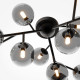 Lampada da soffitto piccola moderna in metallo con diffusori a boccia in vetro