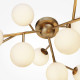Lampada da soffitto piccola moderna in metallo con diffusori a boccia in vetro