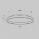 Lampada da soffitto piccola rotonda in metallo con diffusore a led