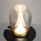Lampada da tavolo a LED con diffusore in doppio vetro dal design moderno