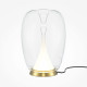 Lampada da tavolo a LED con diffusore in doppio vetro dal design moderno