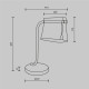 Lampada da tavolo a LED in metallo con diffusore in vetro dal design moderno