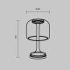 Lampada da tavolo con base e diffusore in vetro con led dimmerabile