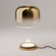 Lampada da tavolo con base e diffusore in vetro con led dimmerabile