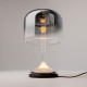 Lampada da tavolo con base e diffusore in vetro con led dimmerabile
