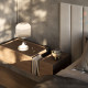 Lampada da tavolo con base e diffusore in vetro con led dimmerabile