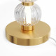 Lampada da tavolo con base in metallo e diffusore a led