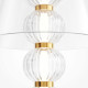 Lampada da tavolo con base in metallo e diffusore a led