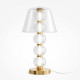 Lampada da tavolo con base in metallo e diffusore a led