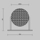 Lampada da tavolo con base in metallo e diffusore in acrilico a led dimmerabile