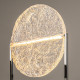 Lampada da tavolo con base in metallo e diffusore in acrilico a led dimmerabile