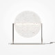 Lampada da tavolo con base in metallo e diffusore in acrilico a led dimmerabile
