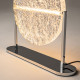 Lampada da tavolo con base in metallo e diffusore in acrilico a led dimmerabile
